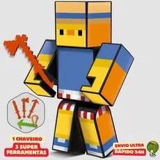 Boneco Xinglau 15cm Articulado Acompanha 3 Ferramentas Youtuber Original Algazarra