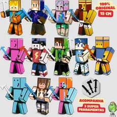 Boneco Articulado 15cm + 3 Chaveiros Cadres Athos Problems Lopers Mana Youtuber Algazarra