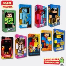 Boneco de Pelúcia Youtuber Gamer 35cm - Athos Mana Lopers Problems Marcelo DRV Duda Berud Cosmo Kids
