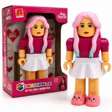 Boneca Amy Scarlet 20cm Oficial Articulada CreativeBlox Gamer Youtuber Blox Royale Menina