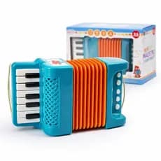 Sanfona Infantil Musical com Sons + 40 Músicas Educativas Interativa Criatividade Brinquedo