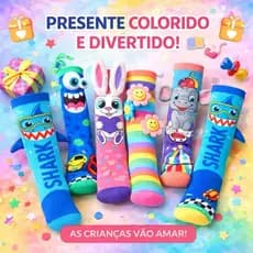 Meias 3D Infantil Maluca Divertida Personagens Vários Modelos