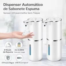 Dispenser Automático de Sabonete com Sensor Recarregável USB 380ML