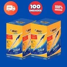 Kit 2x Caneta Bic Cristal Azul Vermelha Preta 50 ou 100 Canetas escolha seu kit