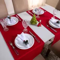 Caminho de Mesa 1 Peça 1,30m x 40cm Natal Decorativo Tecido Oxford