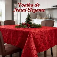 Toalha de Mesa de Natal Jacquard 4/6/8/10 Lugares Luxo Decoração Mesa Posta Ano Novo reveillon