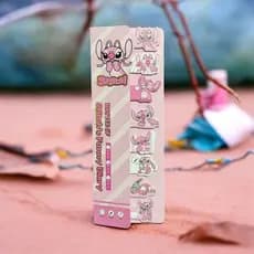 Kit Cartela De Notas Adesivas Stitch e Angel + Marca Texto Stitch