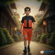 Fantasia Infantil Menino Super Heróis Barata Naruto Com Bandana Temática Masculina Achadinho Criança