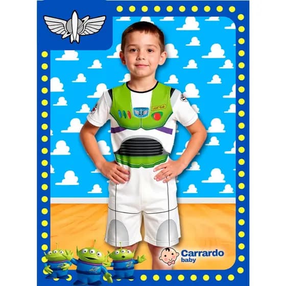 Fantasia Infantil Menino Buzz Lightyear Toy Story Festa de Aniversário Temática Achadinhos Barato