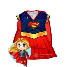 Fantasia Vestido Super Girl Infantil Feminina