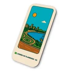 Imã de Geladeira Turístico Souvenir Aterro Flamengo Rio de Janeiro 3x6cm