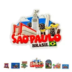 Imã Emborrachado Relevo São Paulo Brasil MASP Turístico Premium