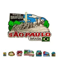 Imã Emborrachado Turístico Colecionável Ibirapuera São Paulo Brasil