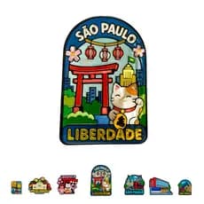 Imã Emborrachado Decorativo Liberdade São Paulo Brasil