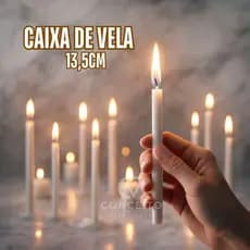 Caixa com Vela Branca Palito De 13,5 x 1,1cm Vela Atacado Parafina Pura