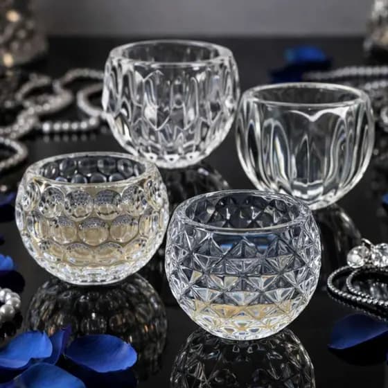 1, 2, 3 e 4 Porta Vela Castiçal De Vidro Resistente Decorativo Casamentos Buffet Jantares Aniversários