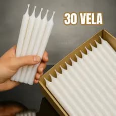 Caixa Vela Palito Branca 30 Unidade De 13,5cm Vela Atacado