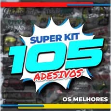 KIT Super Cartela 105 Adesivos Grandes para Bike, Caminhões, Moto, Carro - Alta Qualidade Promo