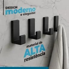 Ganchos L de Parede 3/6/9 und - Suporte Resistente - Fixação Forte - Porta Toalha Banheiro Cozinha