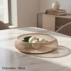 Cesto Organizador 1/2/3 und Porta Objeto de Mesa - Porta Treco Decorativo Redondo - Moderno Elegante