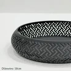 Cesto Estilo Egípcio Geométrico Moderno - Decorativo Redondo Vazado
