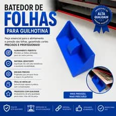Batedor de Folhas para Guilhotina de Papel -  15 cm | Peça de Reposição Alta Resistência