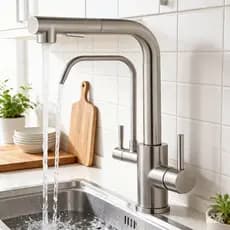 Torneira Cozinha Gourmet Inox Escovada Com Saída De Filtro Yesop