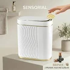 Lixeira Inteligente 8L com Sensor Automático Yesop – Cesto de Lixo Touch para Cozinha, Banheiro e Quarto