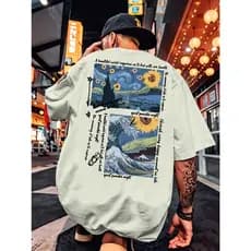 Camiseta Masculina Plus Size Streetwear Camisa Bascica  P ao G5 100% Algodão 30.1