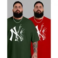 Kit 2 Camisa Masculina Plus Size P ao G5 Camiseta 100% Algodão Confortavel Envio Imediato