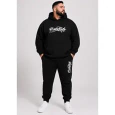 Conjunto Moletom Com Capuz e Calça Plus Size G1 AO G5 Masculino Osascorte