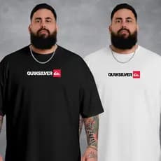Kit 2 Camiseta Plus Size Masculina P ao G5 Conjunto QK Camisa Basica Algodão Envio Imediato