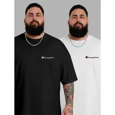 Kit 2 Camiseta Plus Size Masculina P ao G5 Camisa Algodão 30.1 Envio Imediato Leve Confortável