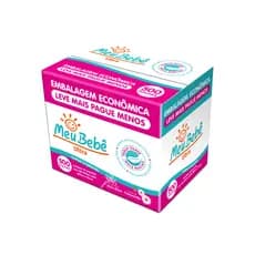 TOALHA UMEDECIDA PACK MEU BEBE ULTRA 500 FOLHAS - Caixa com 10 Pacotes de 50 Unidades