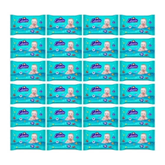 TOALHA UMEDECIDA ESTRELINHAS 1200 FOLHAS (24UNDX50FLS)