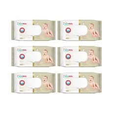 KIT TOALHA UMEDECIDA QUICK BABY PREMIUM CARE 600 FOLHAS (6UNDX100FLS) ALOE VERA