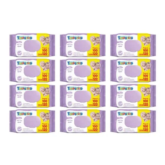 KIT TOALHA UMEDECIDA TROPOLINO 1440 FOLHAS (12UNDX120FLS)