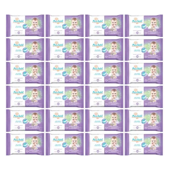 KIT TOALHA UMEDECIDA MEU BEBÊ SOFT 1200 FOLHAS (24UNDX50FLS)