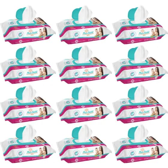 TOALHA UMEDECIDA MEU BEBÊ ULTRA 1200 FOLHAS (12undX100fls)