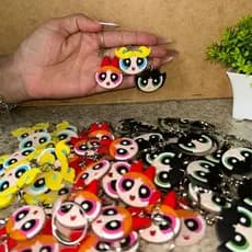 Kit 10/50 Chaveiros Meninas Poderosas Tema Festa Lembrança Aniversário