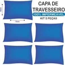 Capas Protetora Travesseiro Impermeável 50x70cm Com Zíper