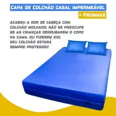 Protetor De Colchão Impermeável Casal Com Ziper + 2 Fronhas Napa Premium