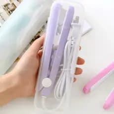 Mini Chapinha Prancha De Cabelo Portátil Com Case Transporte Bivolt Estojo Entrega rápida