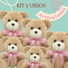 Urso de Pelúcia KIT 5 Ursos Articulados