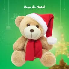 Natal Decoração 2025 Urso de Pelúcia com Fita para Pendurar