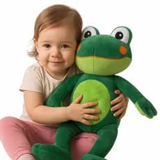 Sapo de Pelúcia 45cm Brinquedo Infantil Presente Fofo Decoração Verde