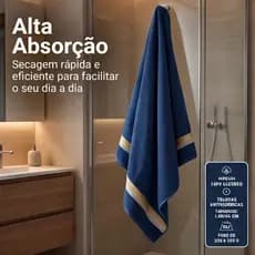Kit 2 Toalha Banhão 1,60 x 0,80m 100% Algodão, Alta Absorção, Conforto e Maciez