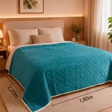 Cobertor Casal Dupla Face Sherpa Felpudo 2,20x1,80 Aveludado Quente Macio Inverno Luxo