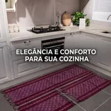 Kit Tapetes Cozinha 3 Peças Passadeira + 2 Tapetes Lavável Decoração Moderna