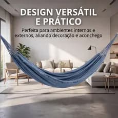 Rede de Descanso Jeans Life Basic até 2 Pessoas 3.90m x 1.40 - Rede de Dormir